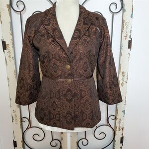 Nicole Miller bronze metallic jacket size 4
